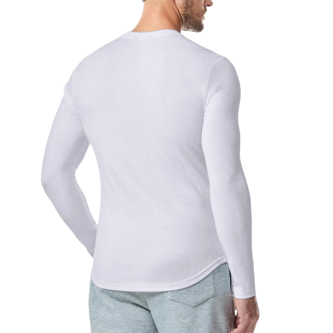 Long Sleeve Textured Muscle Shirt