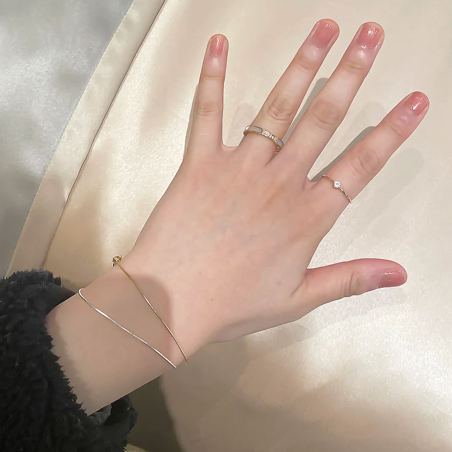 Sela Diamond Simulant Gold Ring