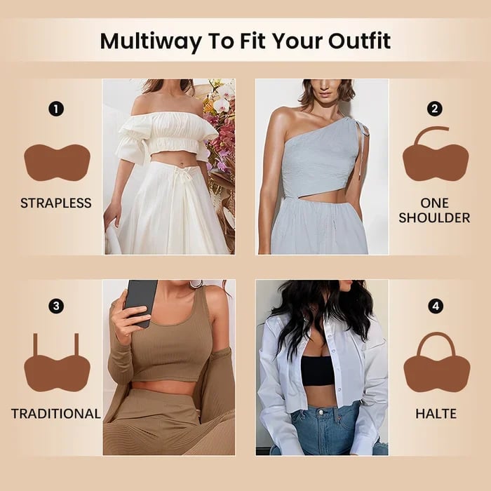 Elara Strapless Bra - Buy 1 Get 1 Free| No Slip, All Support