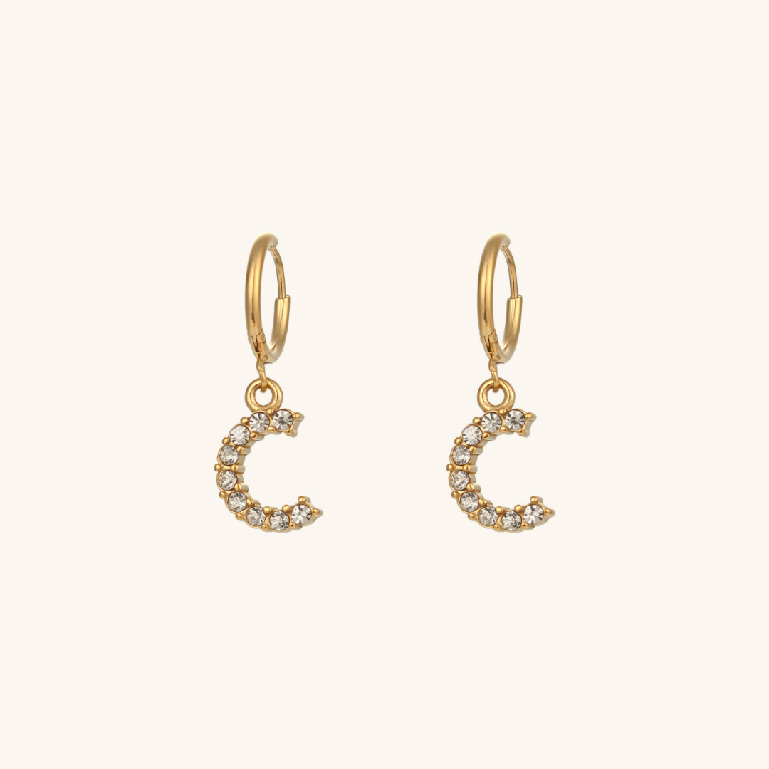 Velora Initial Letter Earrings