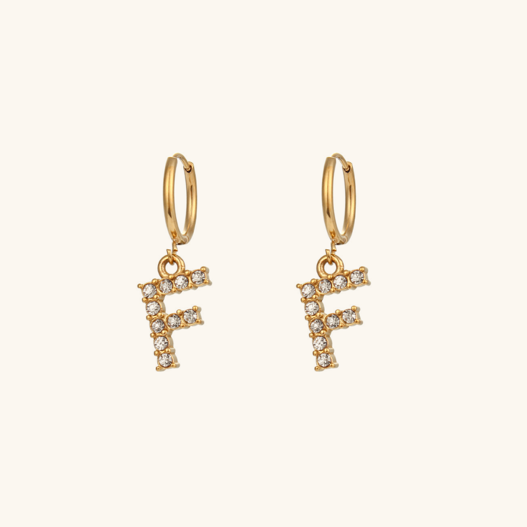 Velora Initial Letter Earrings