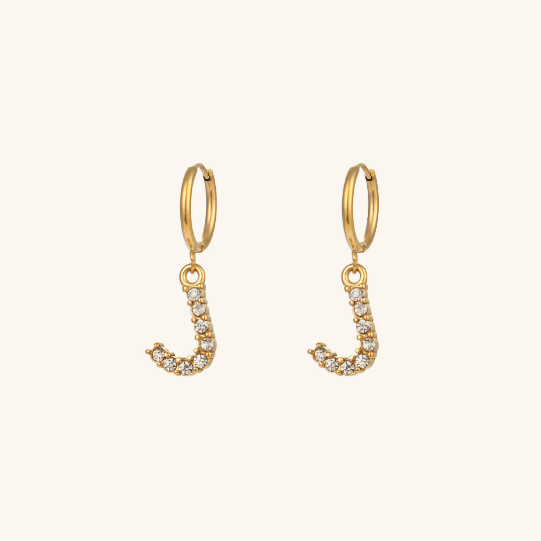 Velora Initial Letter Earrings