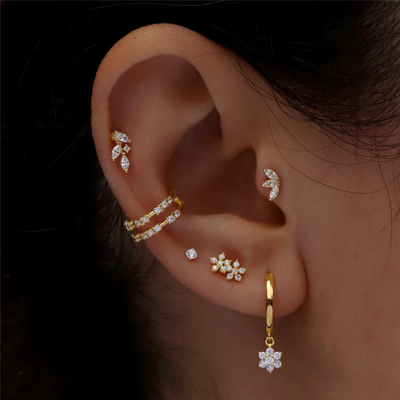 Trio Diamond Stud