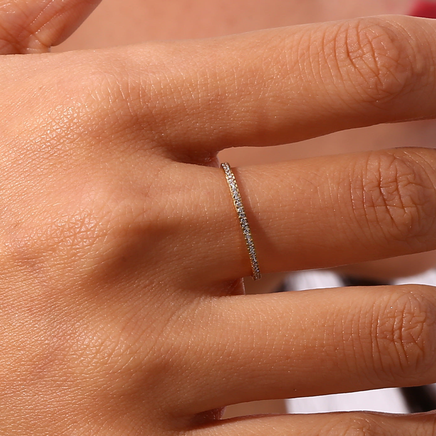 Luna Mia Paved Gold Ring