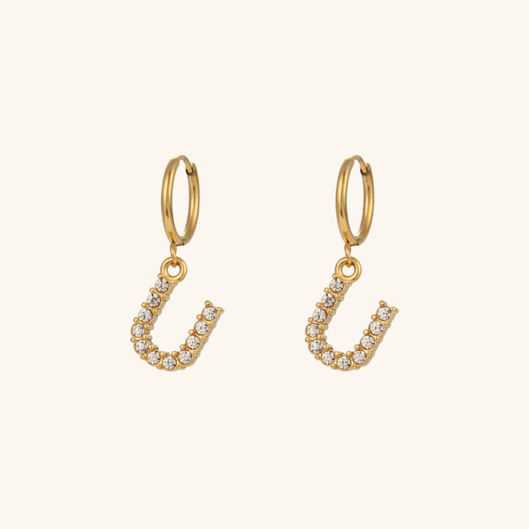 Velora Initial Letter Earrings