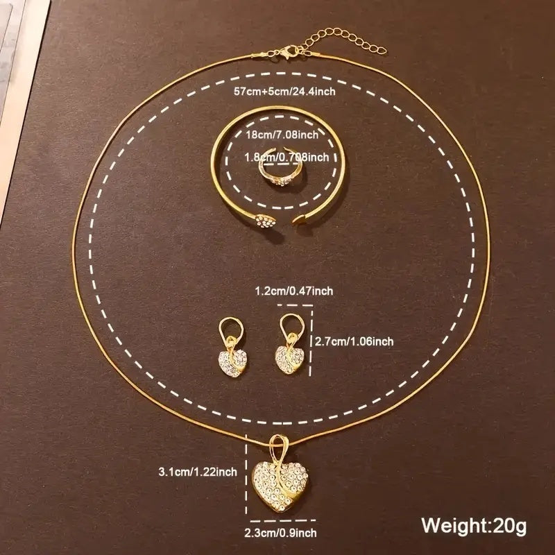 Shimmer Silver Quartz Watch – 6-Piece Gift Set