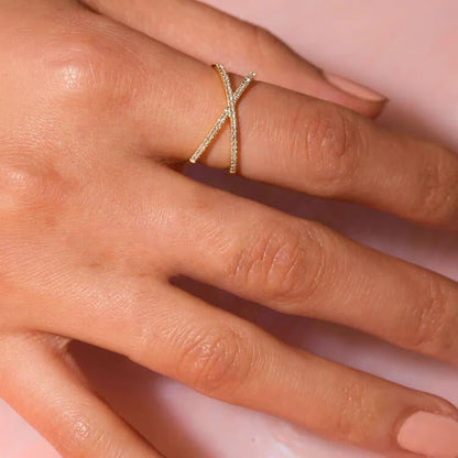 Orlina Gold Cross Ring