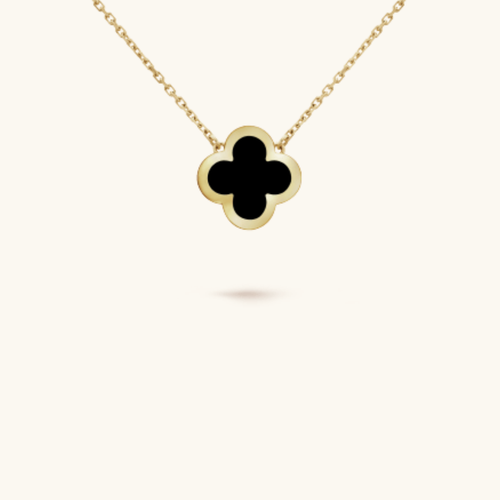 Clover Black Necklace