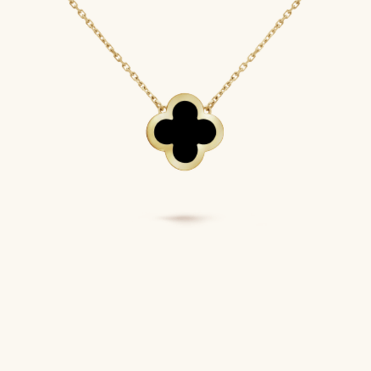 Clover Black Necklace