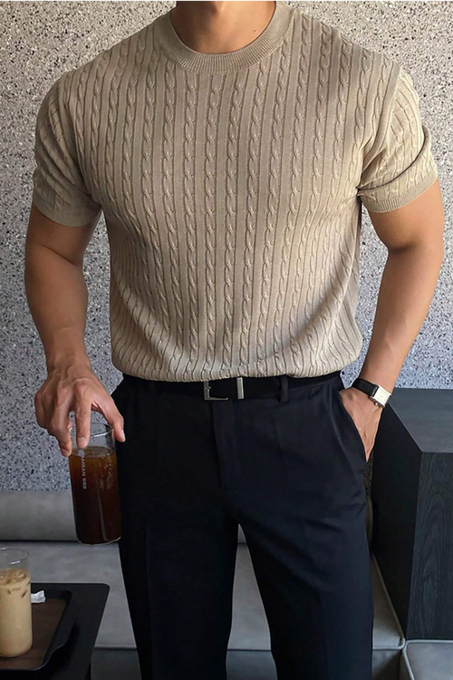 Cable Knit Muscle Shirt