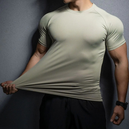 Fitted Elastic Muscle Shirt