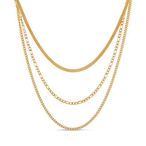 Essential Layered Chain Set - Gold