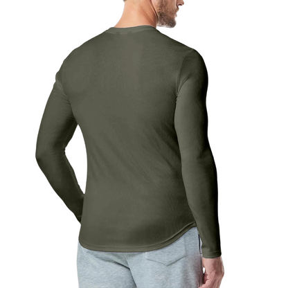 Long Sleeve Textured Muscle Shirt