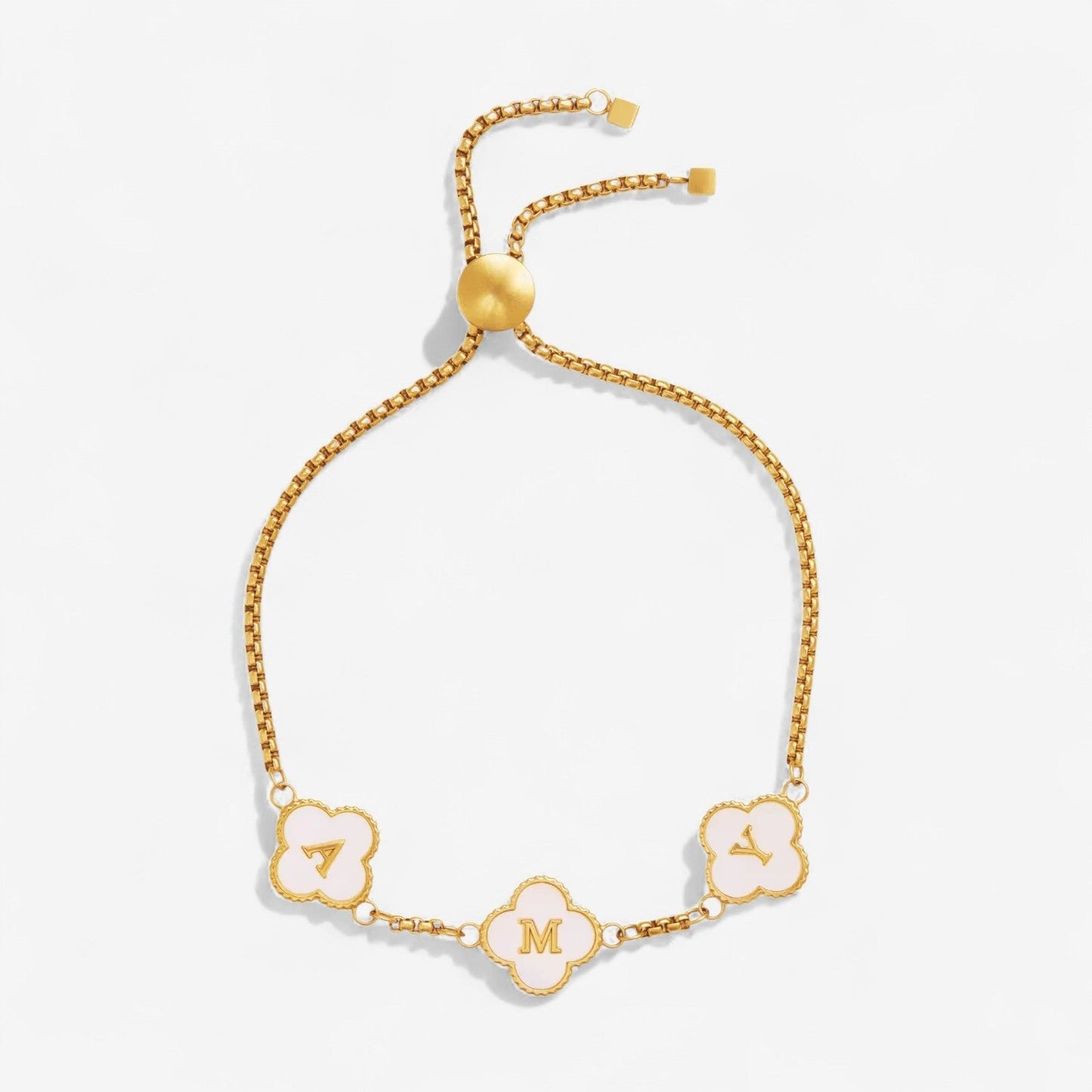 Clover Custom Name Bracelet