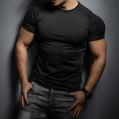Fitted Elastic Muscle Shirt
