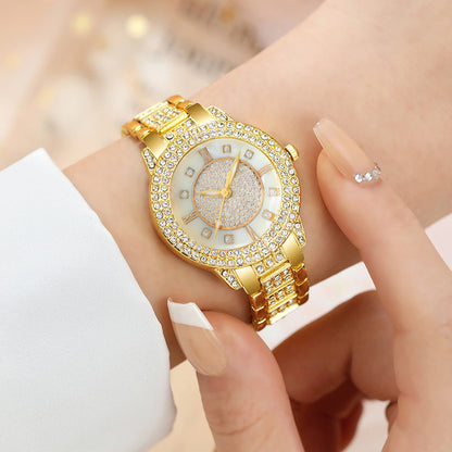 Shimmer Silver Quartz Watch – 6-Piece Gift Set