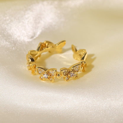 Lunaria Butterfly Ring