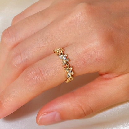Lunaria Butterfly Ring