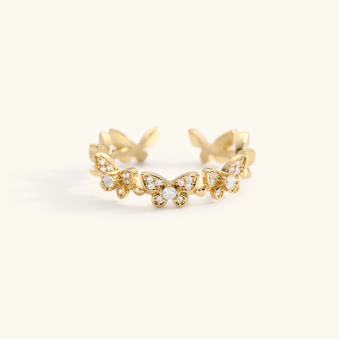 Lunaria Butterfly Ring