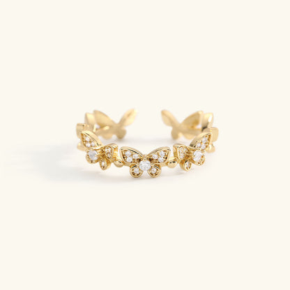 Lunaria Butterfly Ring
