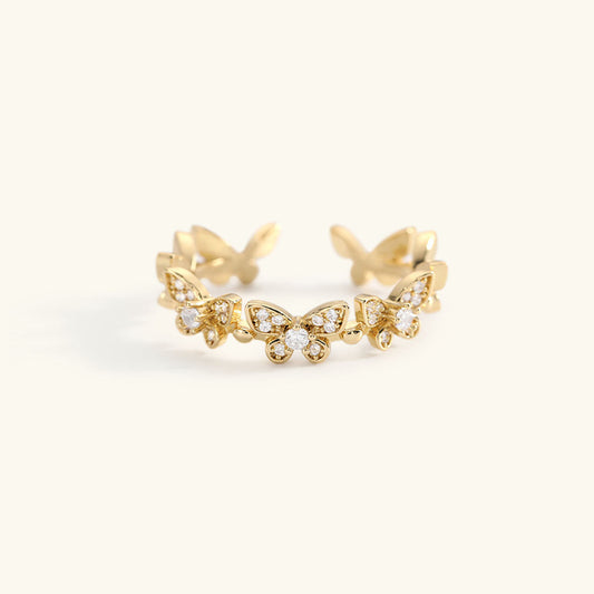 Lunaria Butterfly Ring
