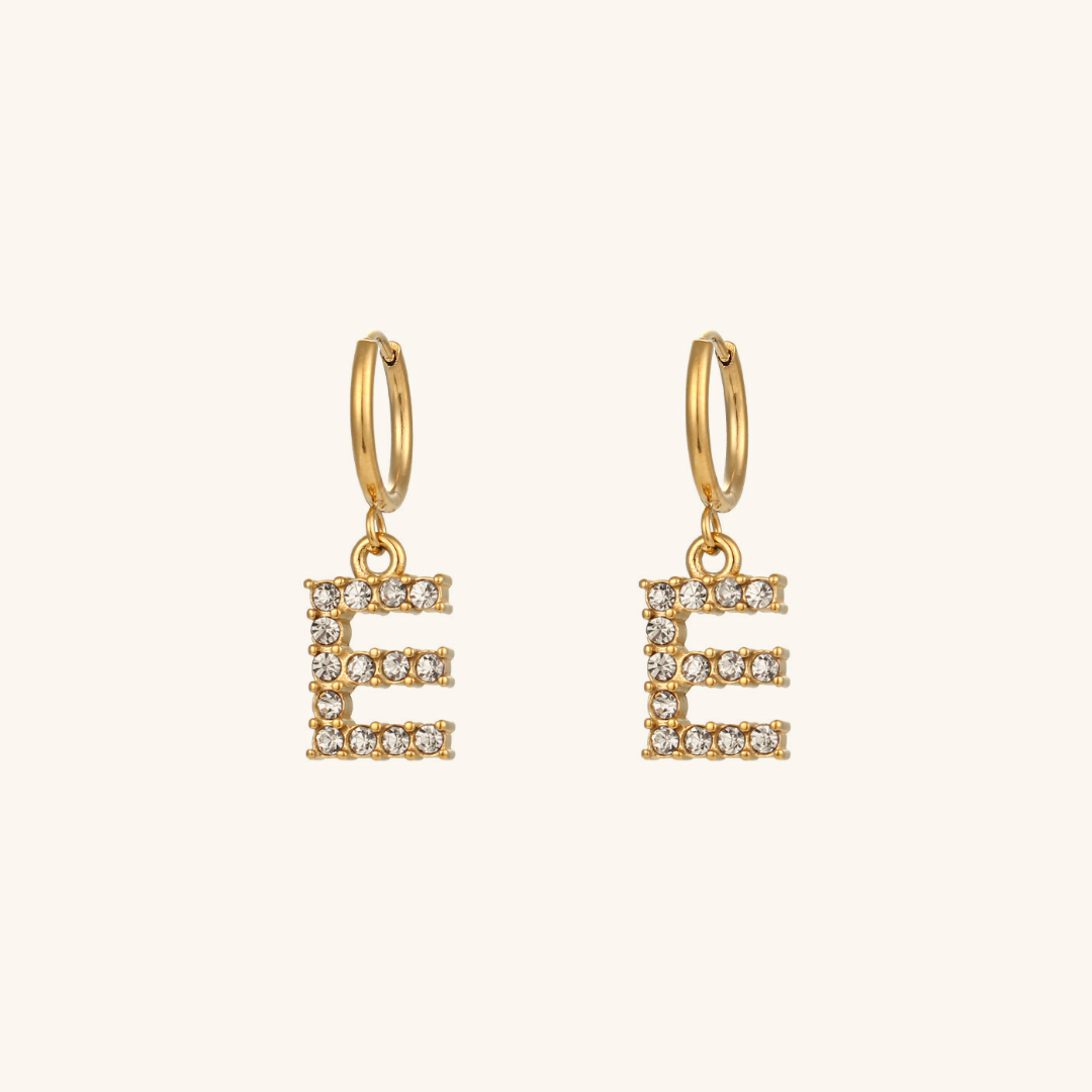 Velora Initial Letter Earrings
