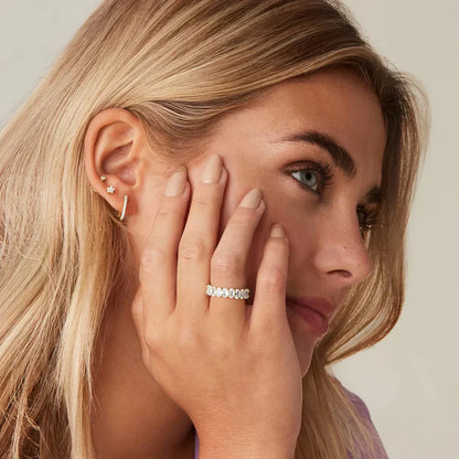 Sami Diamond Simulant Gold Ring