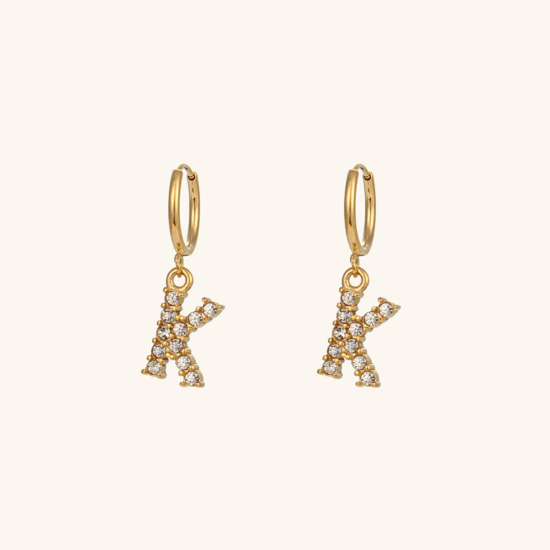 Velora Initial Letter Earrings