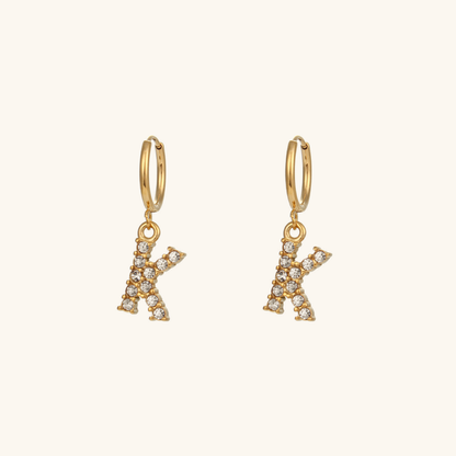 Velora Initial Letter Earrings