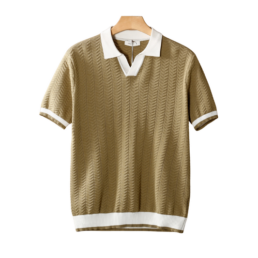 VORO CONTRAST TEXTURED POLO