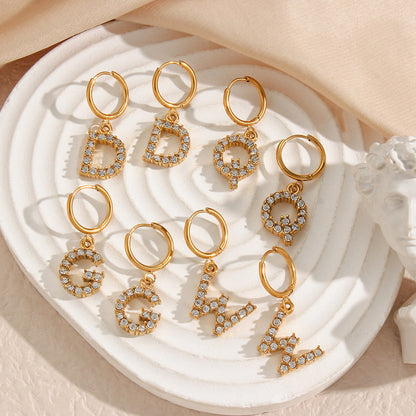 Velora Initial Letter Earrings