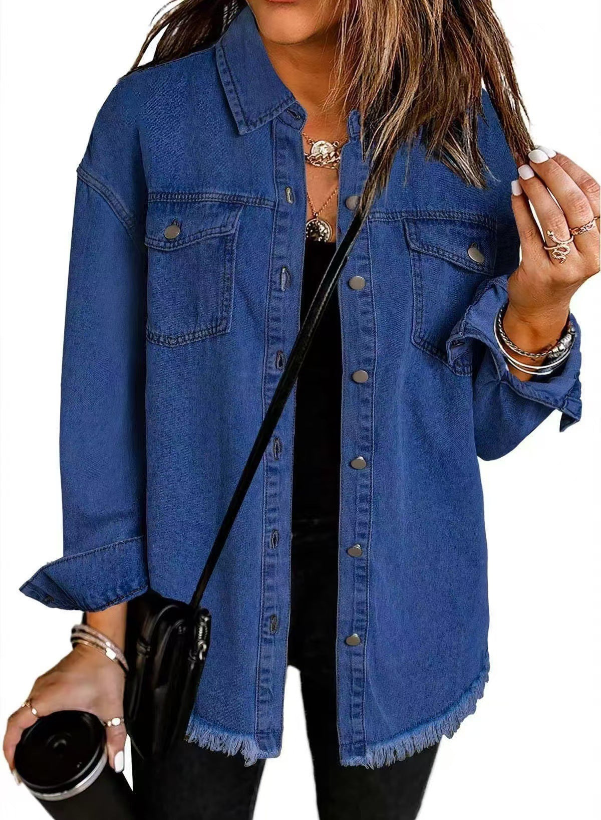 Elara™ Women’s Signature Denim Jacket – Timeless Casual Style