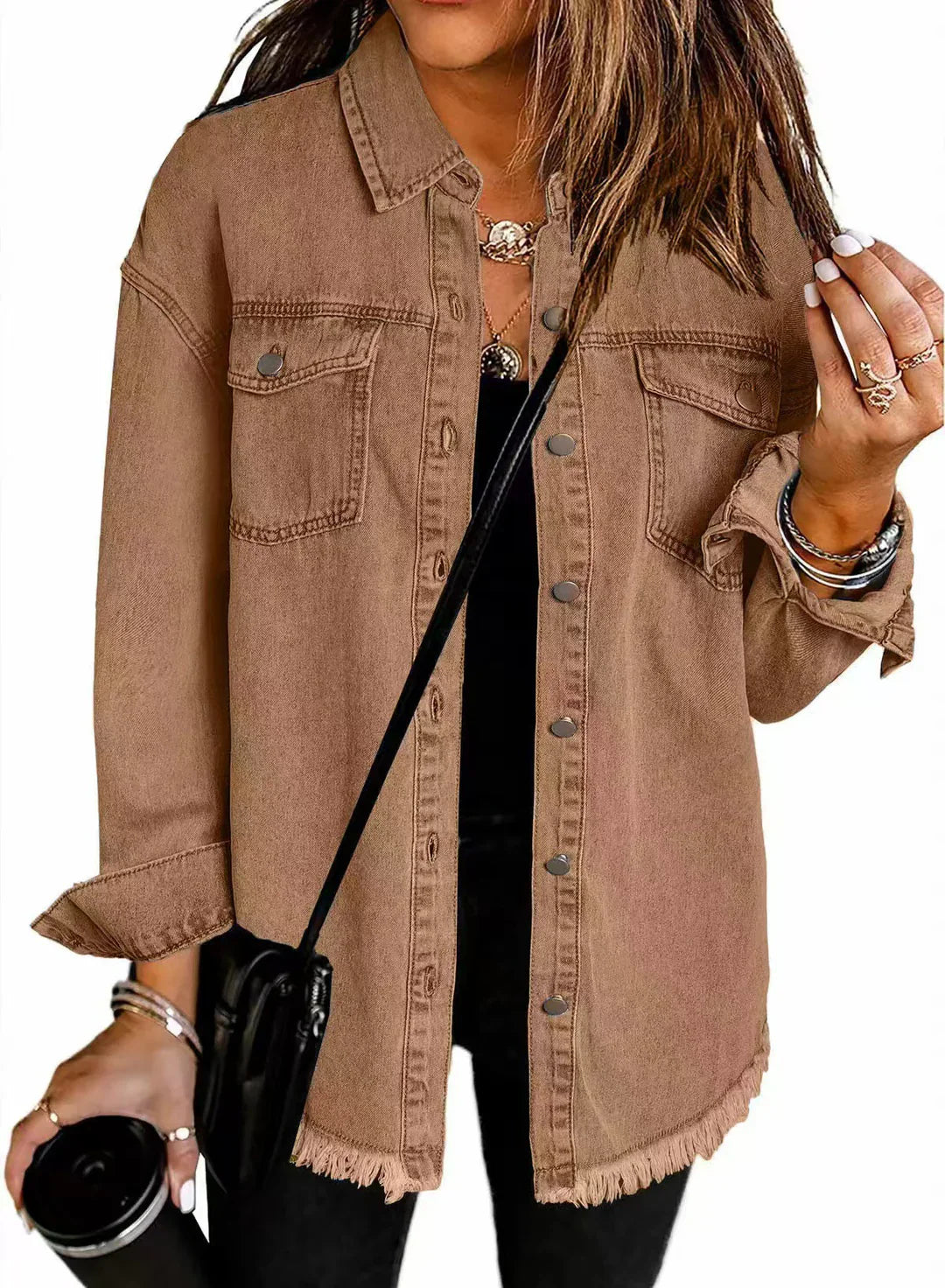 Elara™ Women’s Signature Denim Jacket – Timeless Casual Style