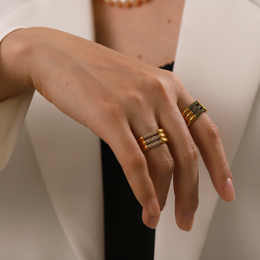 Alira Diamond Gold Ring