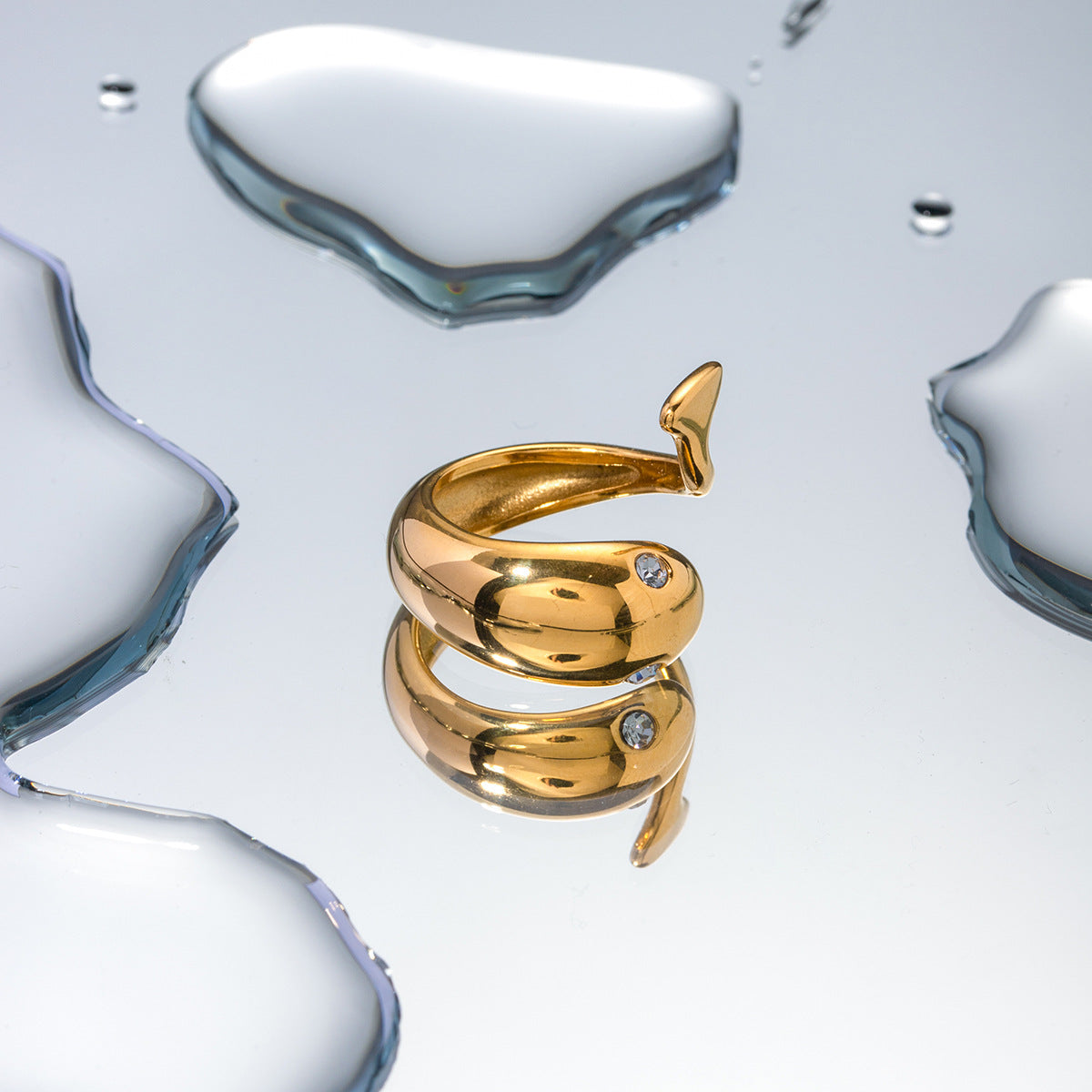 Nysa Gold Serpent Ring