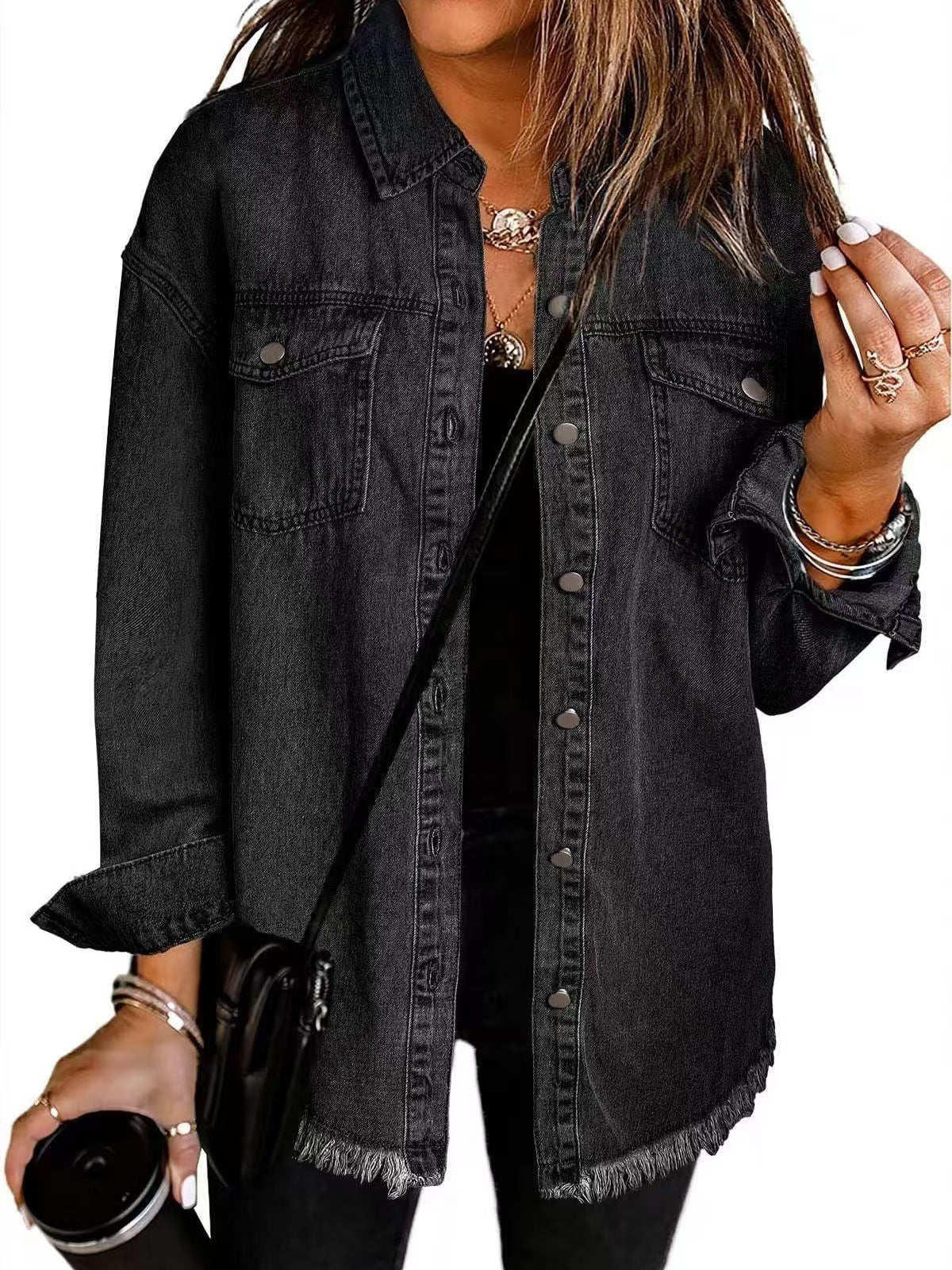 Elara™ Women’s Signature Denim Jacket – Timeless Casual Style