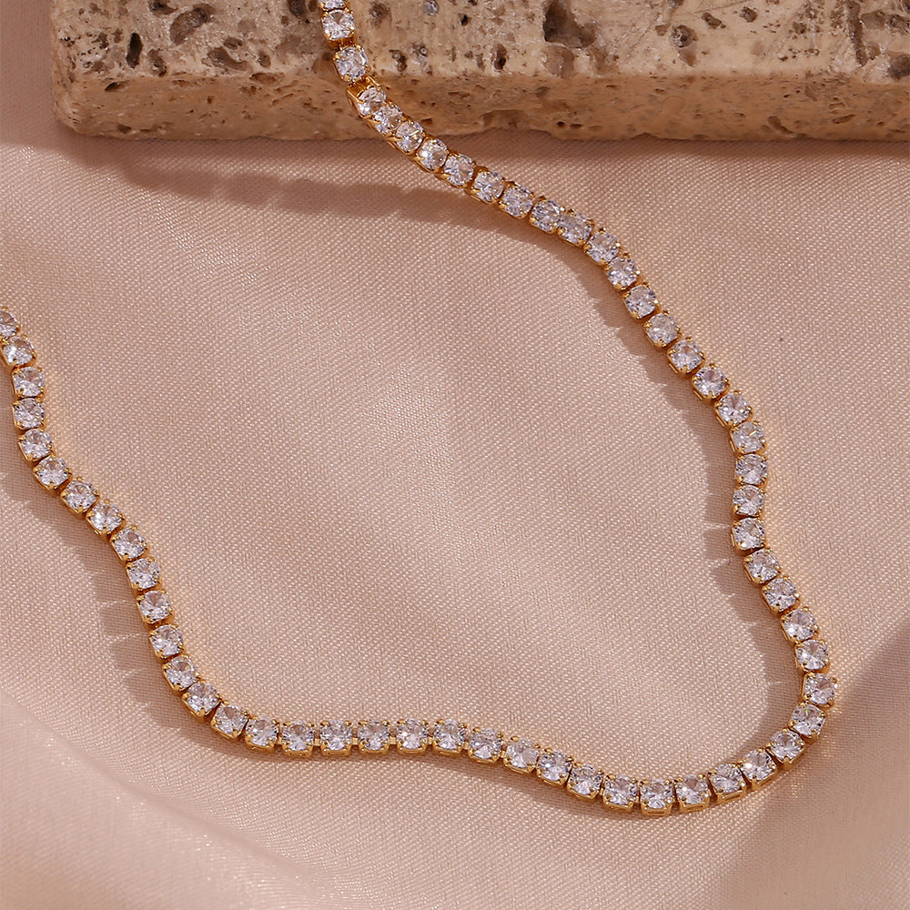 Vela Diamond Tennis Necklace