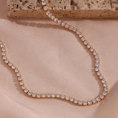 Vela Diamond Tennis Necklace