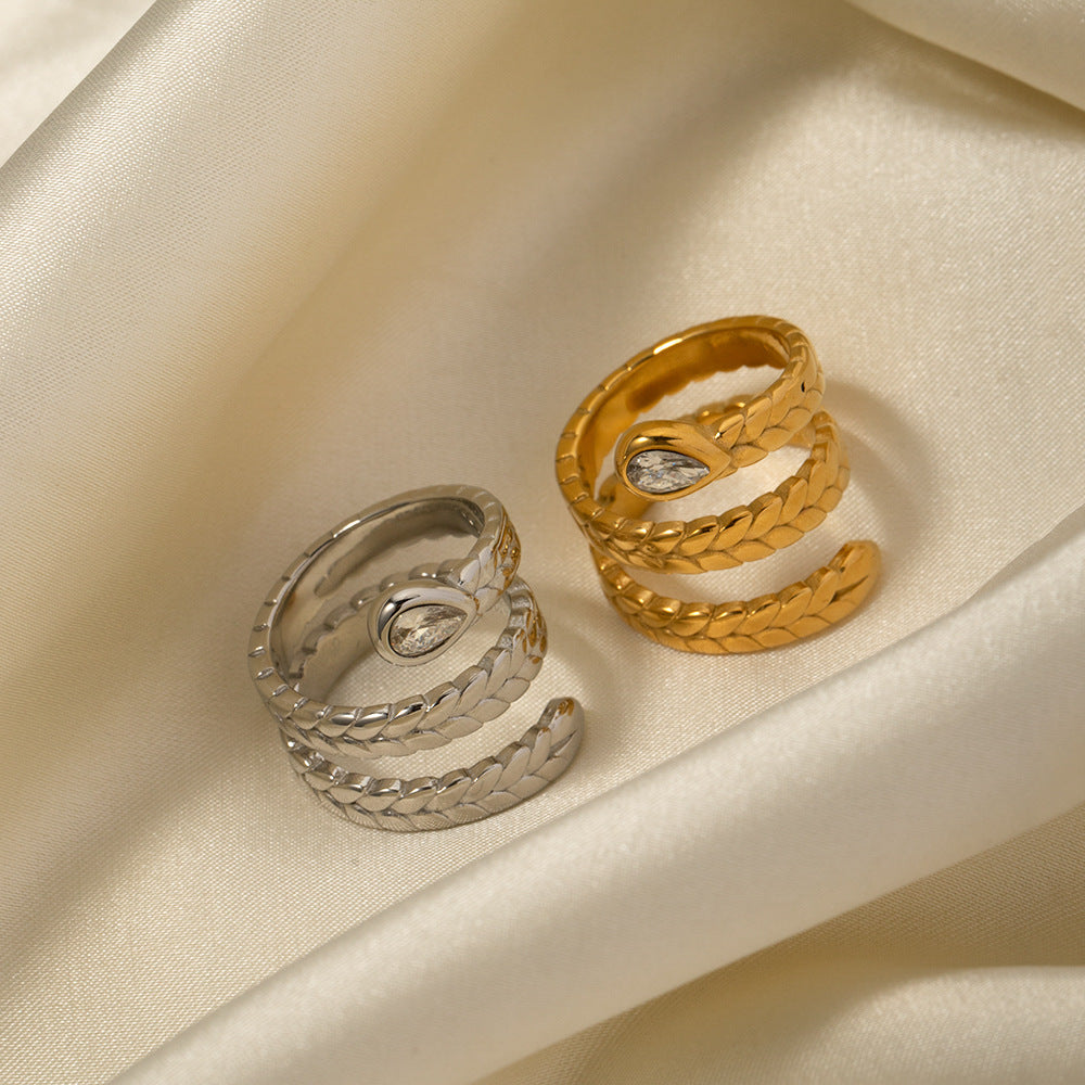 Seralya Gold Serpent Ring