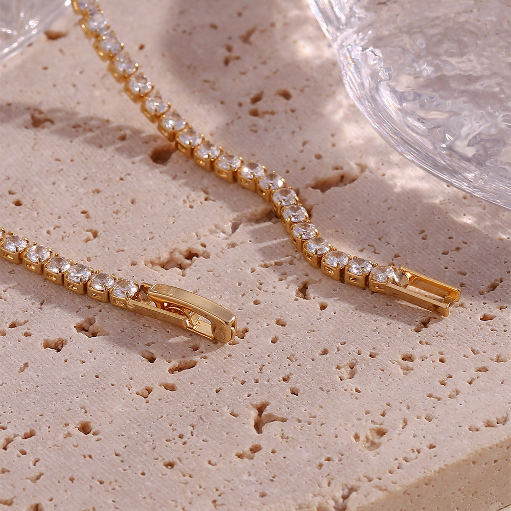 Vela Diamond Tennis Necklace