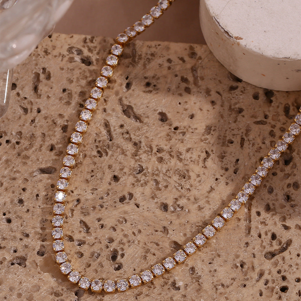 Vela Diamond Tennis Necklace