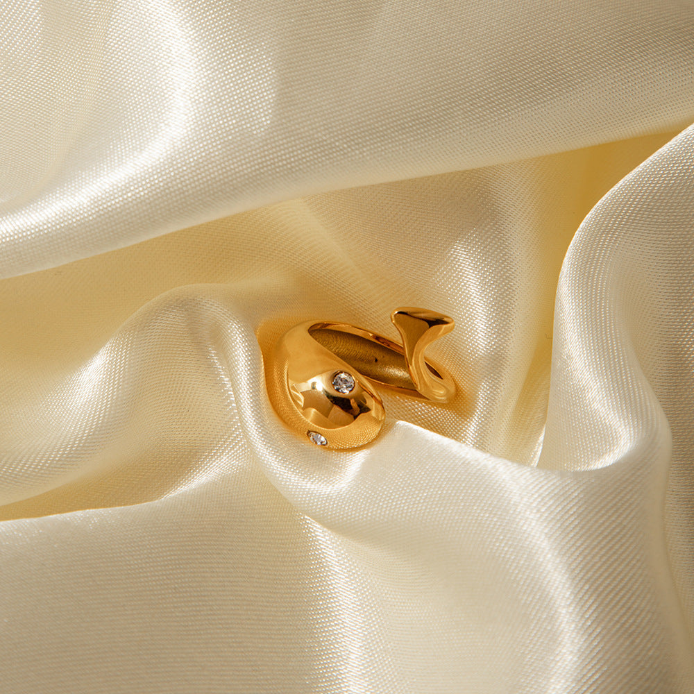 Nysa Gold Serpent Ring