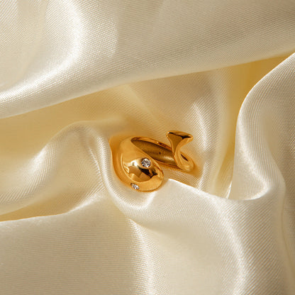 Nysa Gold Serpent Ring
