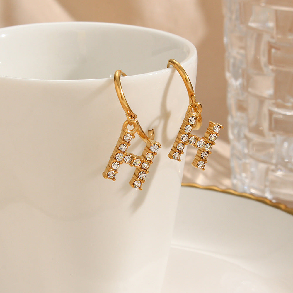 Velora Initial Letter Earrings
