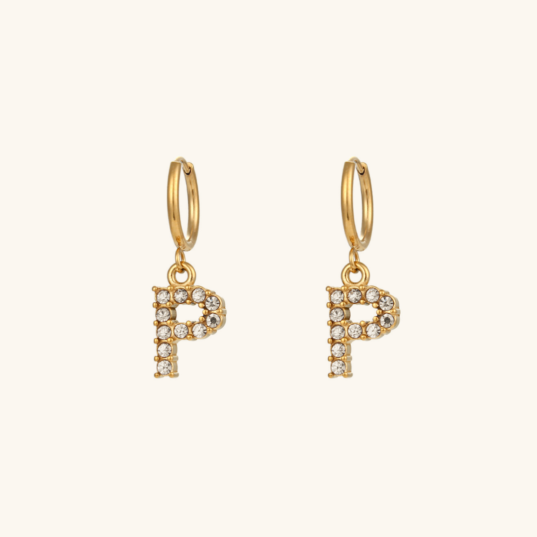 Velora Initial Letter Earrings