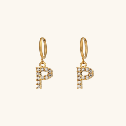 Velora Initial Letter Earrings