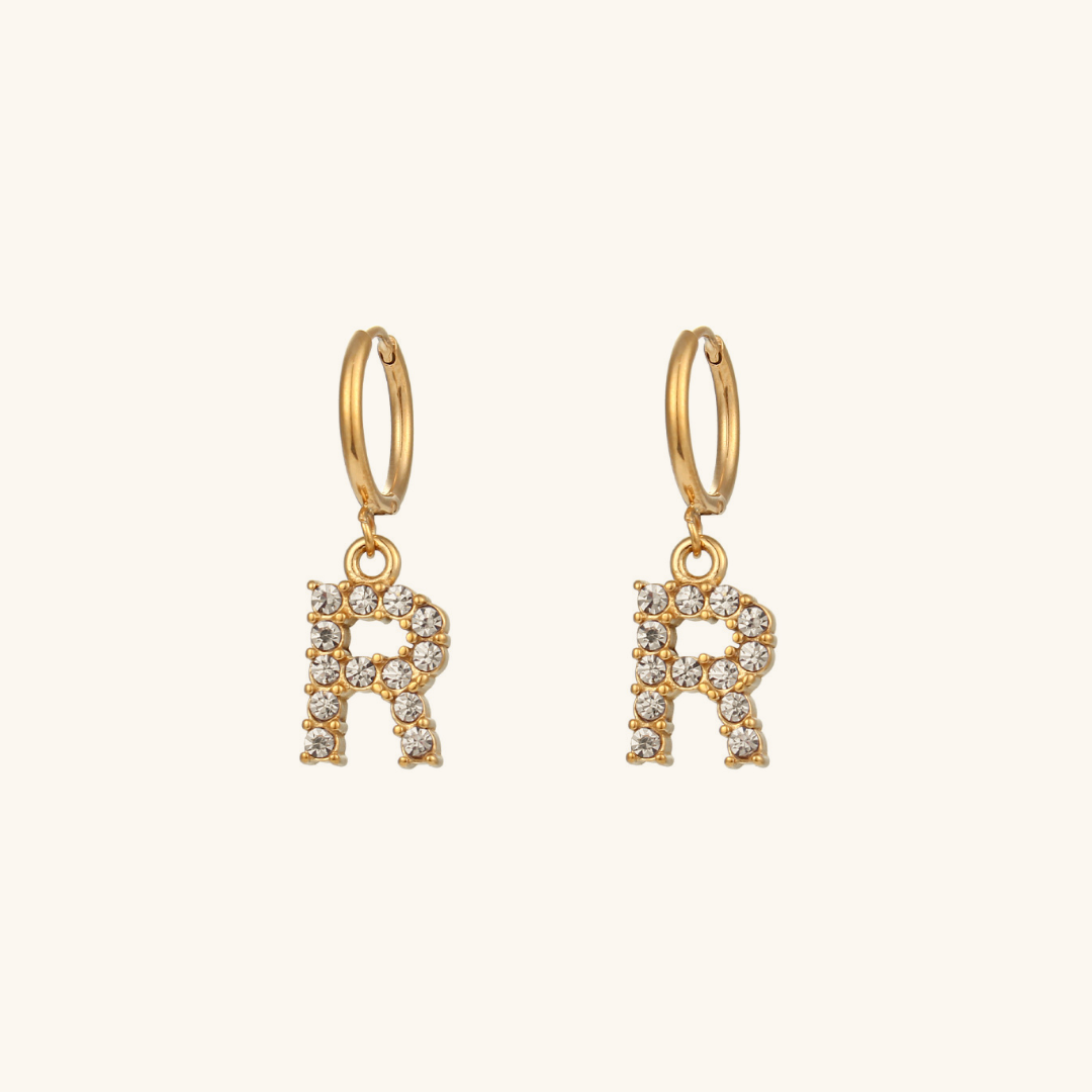 Velora Initial Letter Earrings