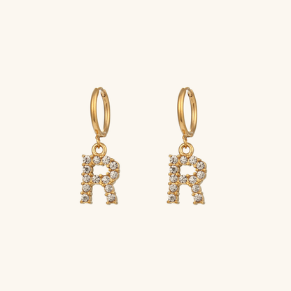 Velora Initial Letter Earrings