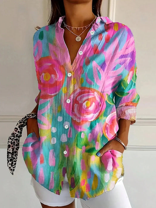 Astrid | Colorful Pattern Blouse - Buy 1 Get 2 Free