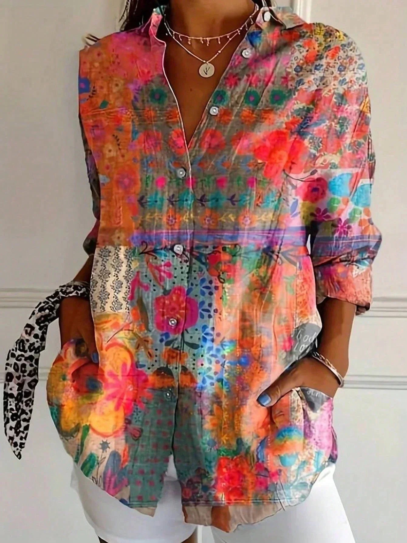 Astrid | Colorful Pattern Blouse - Buy 1 Get 2 Free